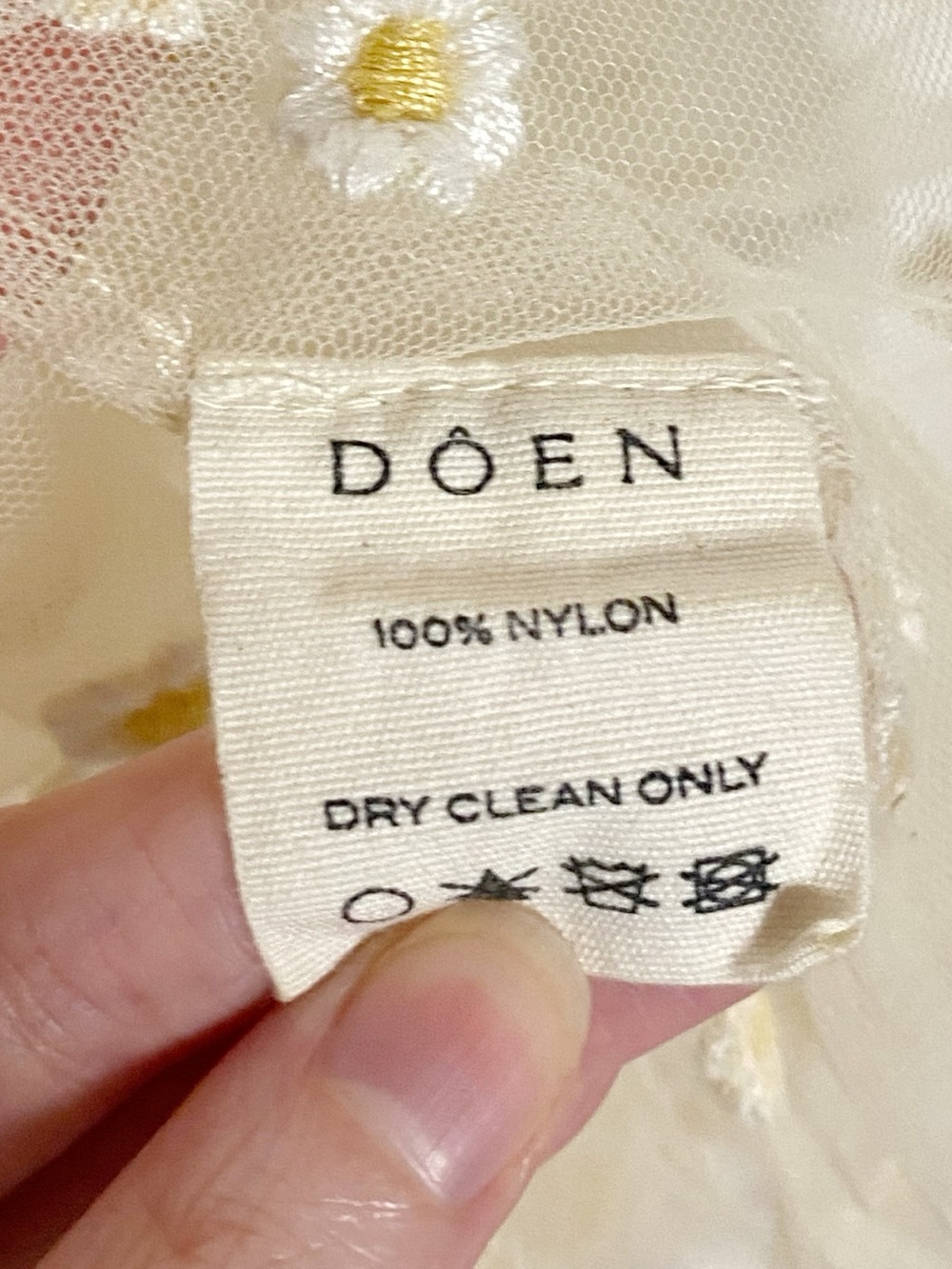 Doen Zelda Sheer Floral Dress Faded Peach - Picture 8 of 9